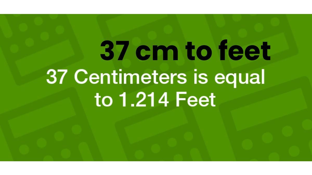 What is 37 cm to feet