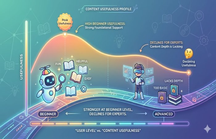 content depth vs user level