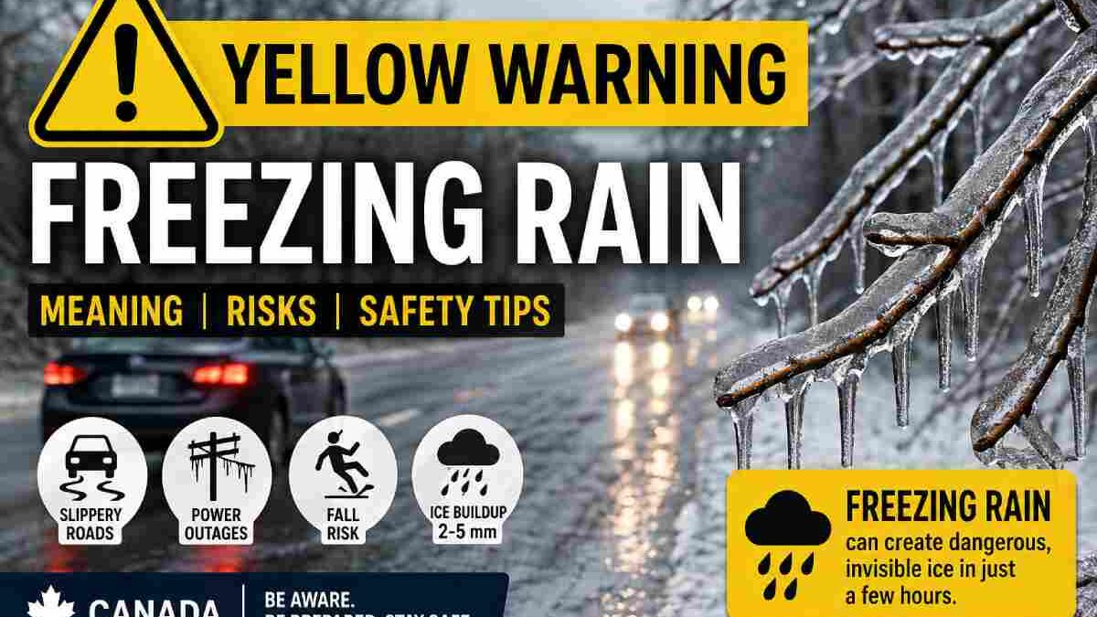 Yellow Warning – Freezing Rain (Canada): Meaning, Risks & What To Do